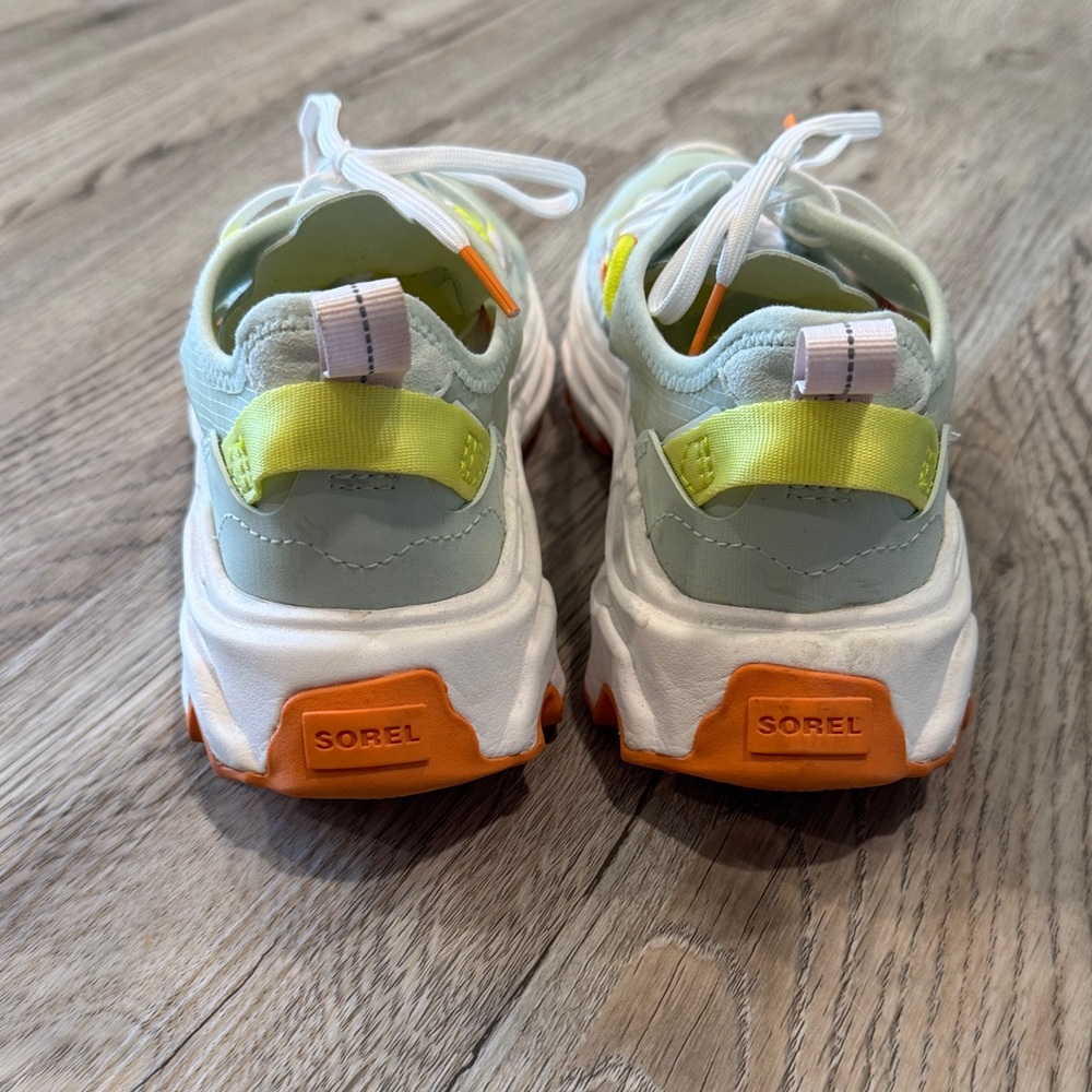Sorel Women's Sneakers in Mint Green and Orange - Picture 4 of 8